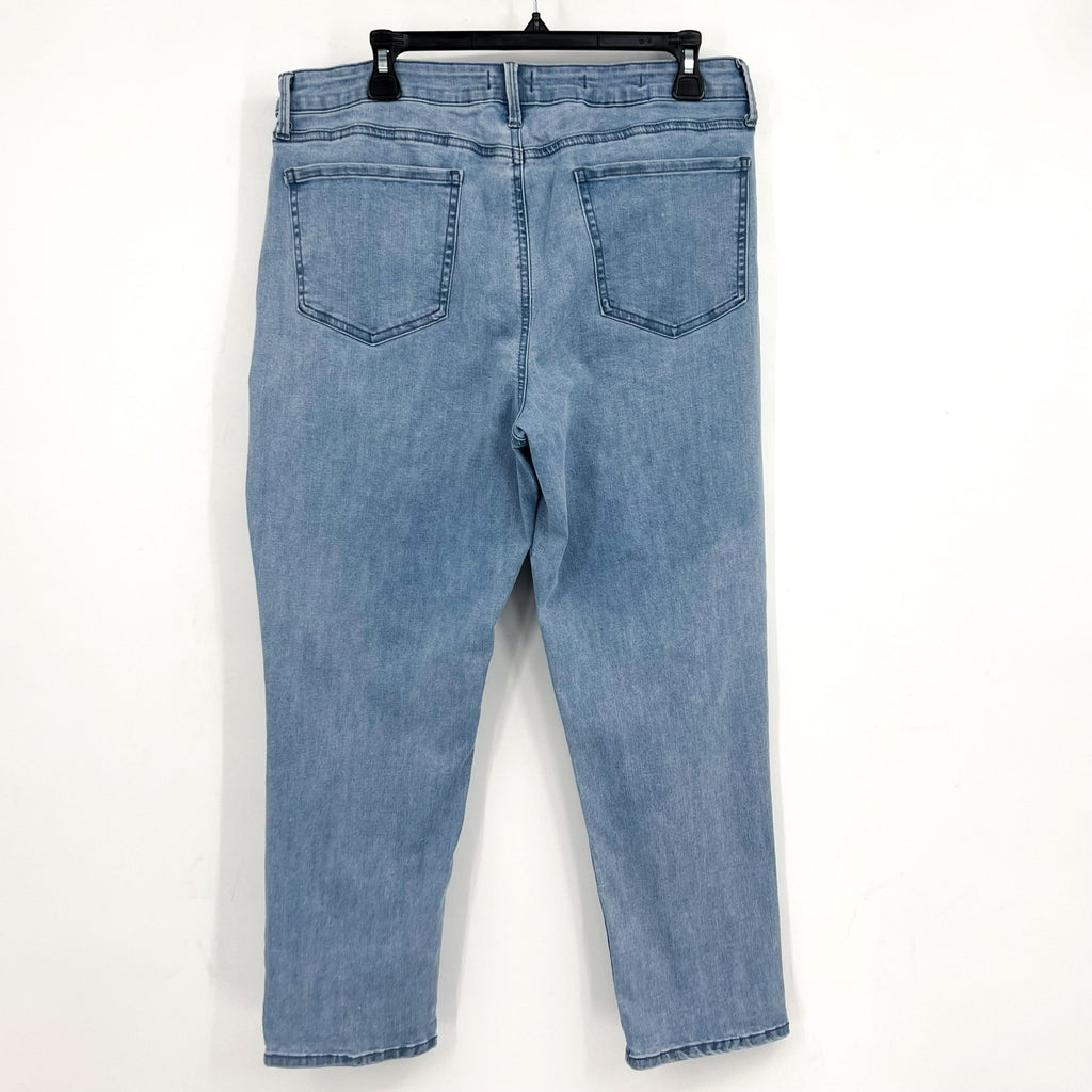 NYDJ Womens Margot Girlfriend Jeans Size 14 PETITE Kingston Blue NWT