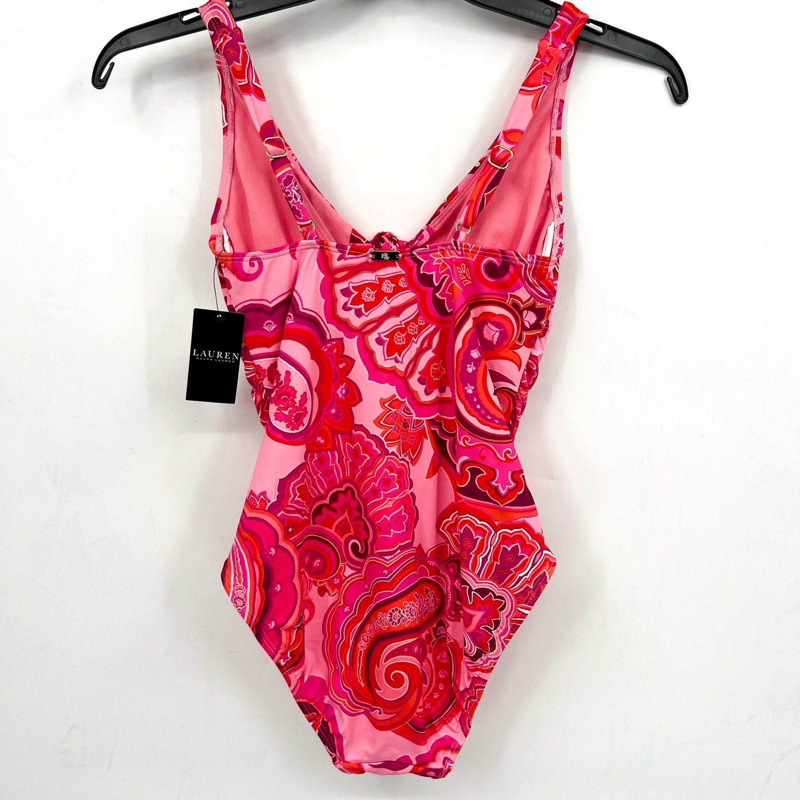 LAUREN RALPH LAUREN Underwire One-Piece Size 4 Pink Provence Paisley NWT