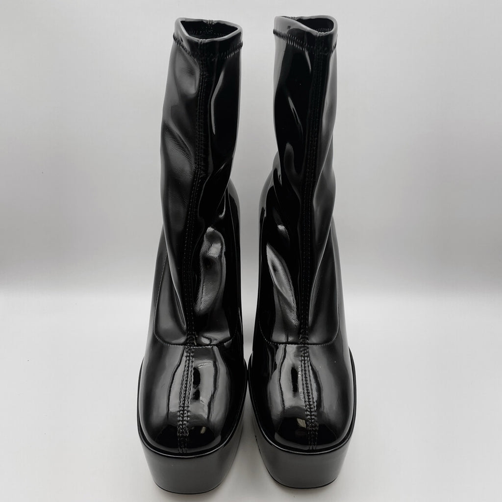 Stuart Weitzman Women's Skyhigh 145 Platform Bootie Size 10 Black