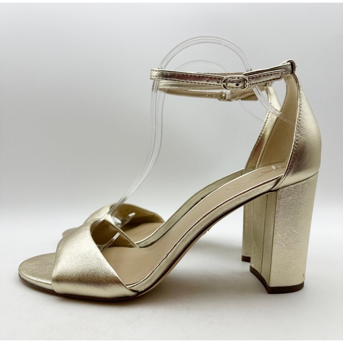 Sam Edelman Womens Robyn Heeled Sandals Size 11 M EU 42 Gold Patent Leather NWOB