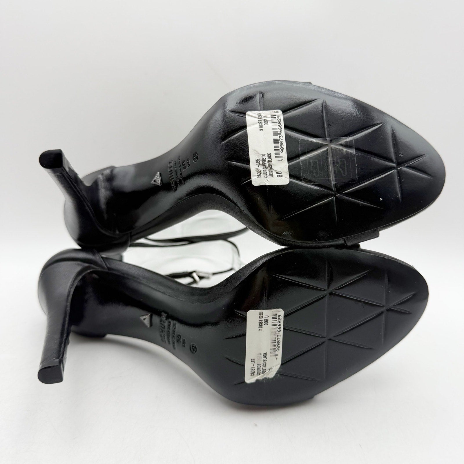 SCHUTZ Womens Cadey Lee Heeled Sandals US 8 B Black Leather NWOB