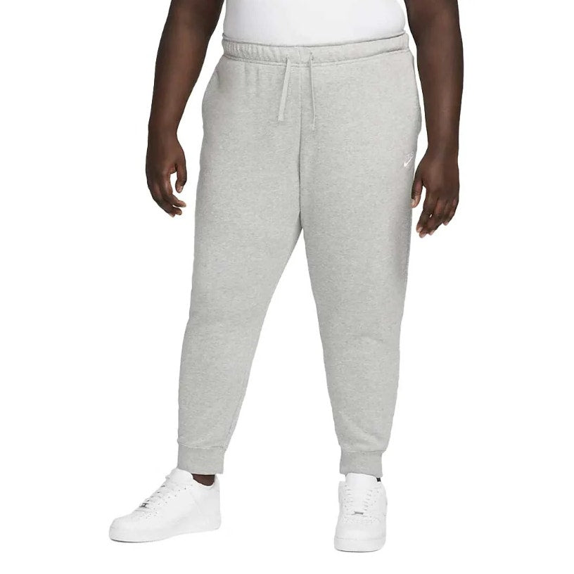 NIKE Womens Club Fleece Mid-Rise Jogger Pants 2X Grey White Sweatpants NWT