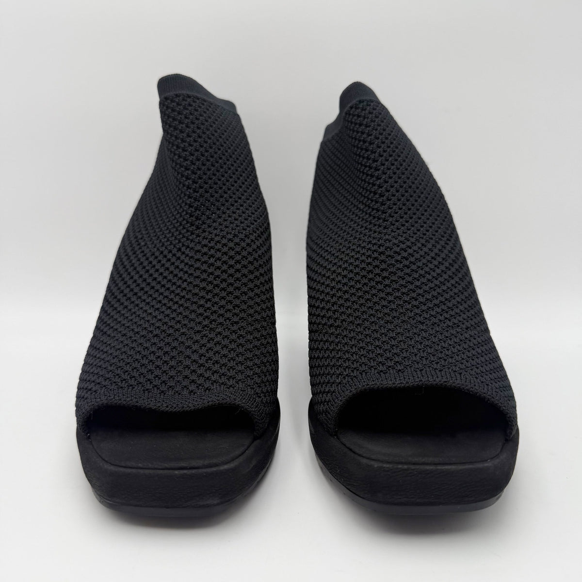 Eileen Fisher Womens Gavis Platform Sandals Size 9.5 M Black Knit NIB