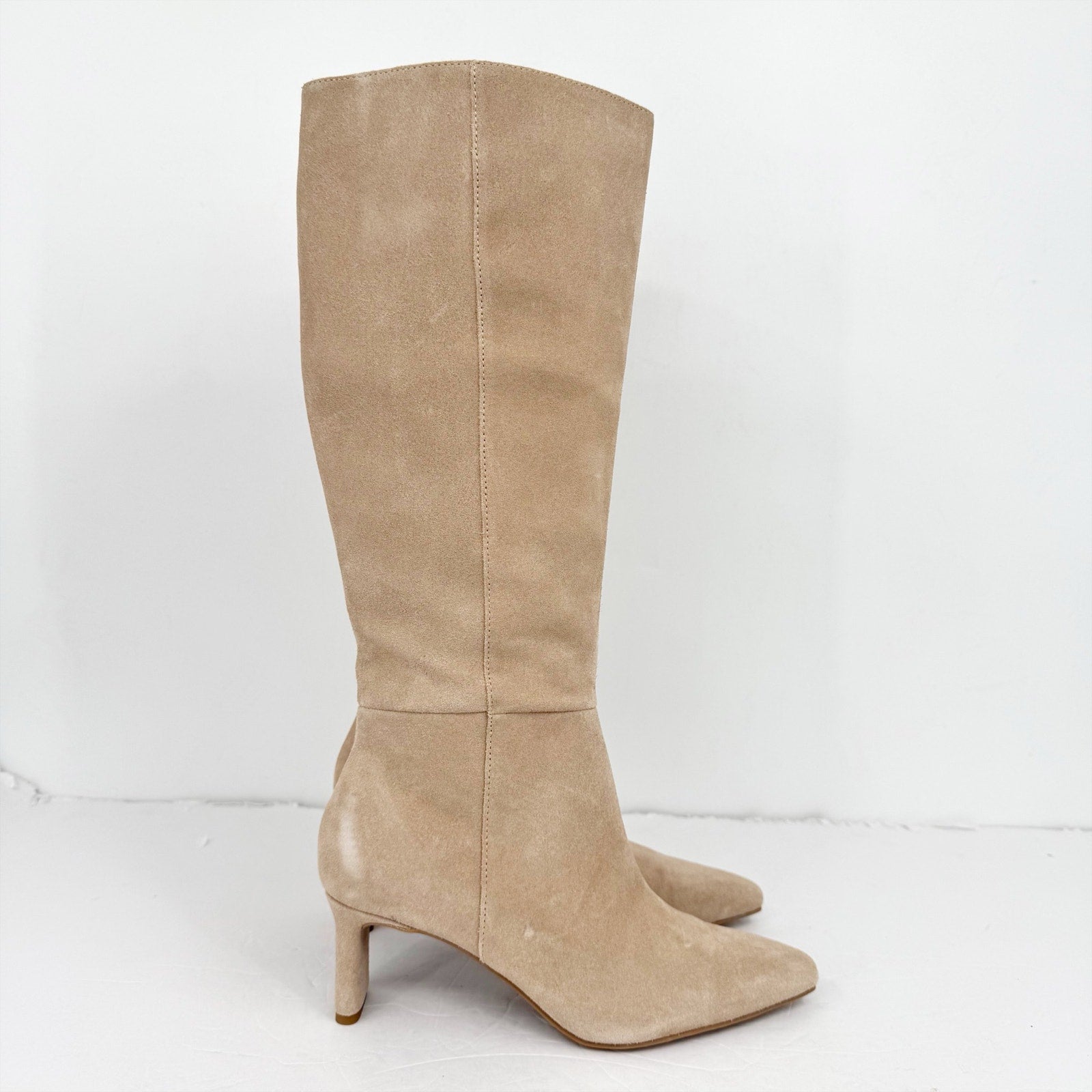 Dolce Vita Womens Gabby Knee High Boots US 7.5 M EU 38 Beige Suede NWOB