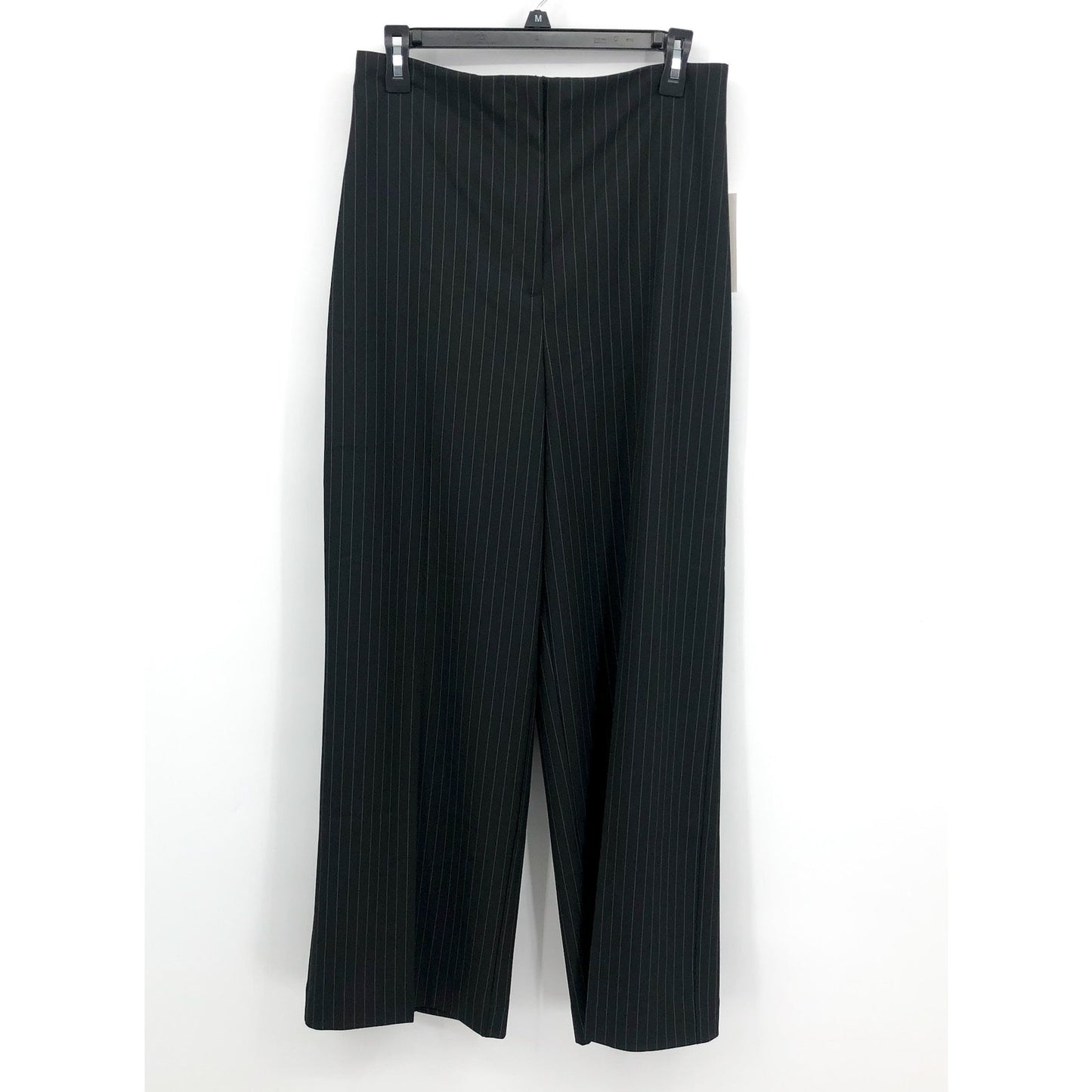 BARDOT Women's Pinstripe Wide Leg Pants US 8 Large Black High Rise NWT