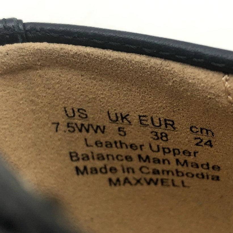 Naturalizer Womens Maxwell Ballet Flats US 7.5 Extra Wide WW Black Leather NIB