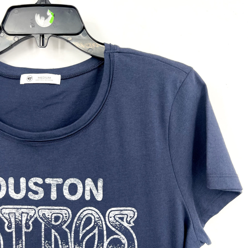 47 BRAND Women Houston Astros Graphic T-Shirt Medium Atlas Blue Short Sleeve NWT