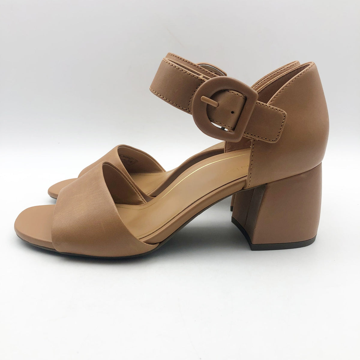 VIONIC Womens Chardonnay Heeled Sandals Size 8 M Camel Tan Leather NWOB