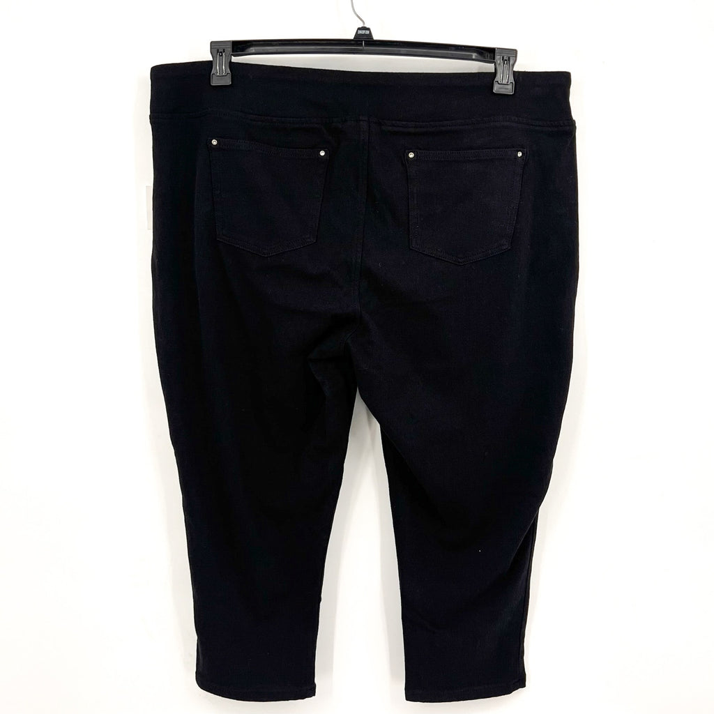 BELLE BY KIM GRAVEL Women's Flexibelle Capri Jeans 26W Black NWOT