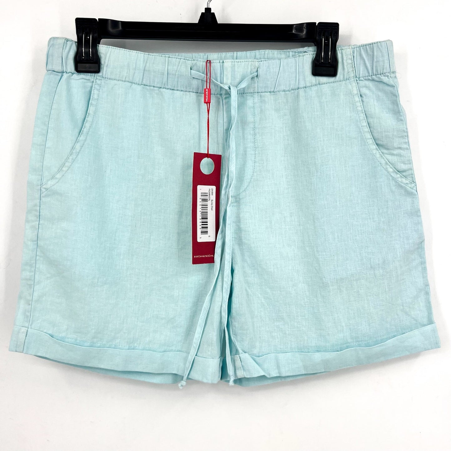 XCVI WEARABLES Womens Quincy Shorts Small Mint Green Cotton Linen Drawstring NWT