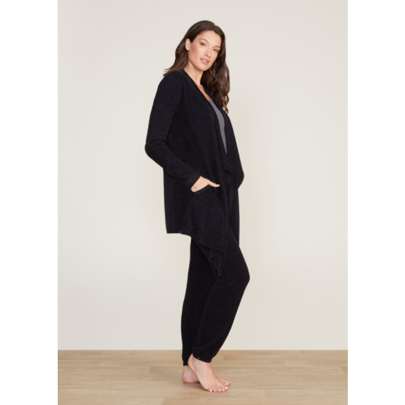 Barefoot Dreams Womens CozyChic Lite Island Wrap Cardigan Small/Medium Black NWT