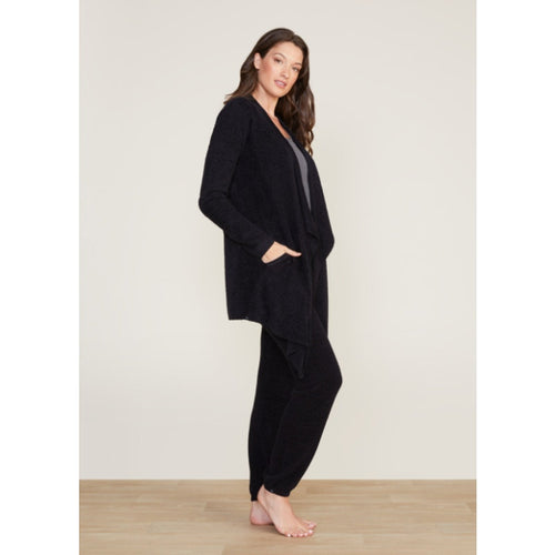 Barefoot Dreams Womens CozyChic Lite Island Wrap Cardigan Small/Medium Black NWT