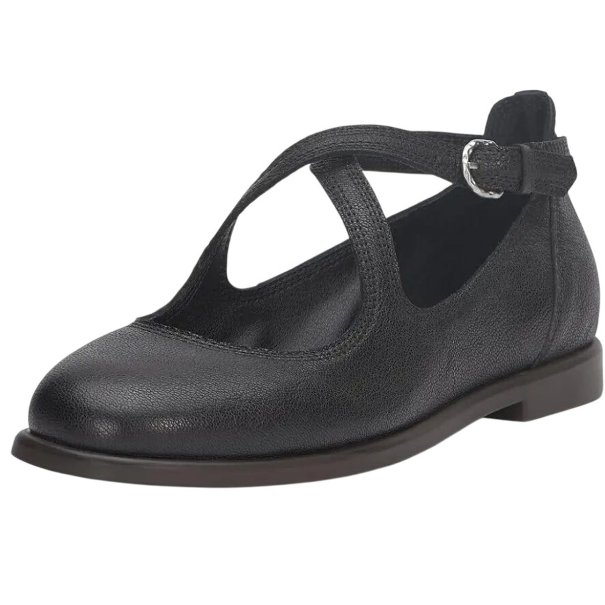 Lucky Brand Womens Necia Mary Jane Flats Size 7.5 M Black Leather NWOB