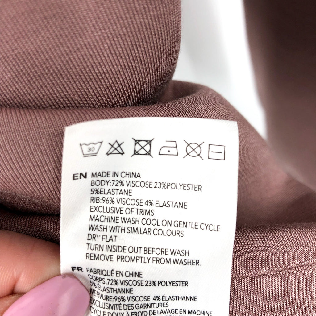 VARLEY Women's Betsy Sweat Shirt Medium Antler Taupe Long Sleeve Cowl Neck NWOT