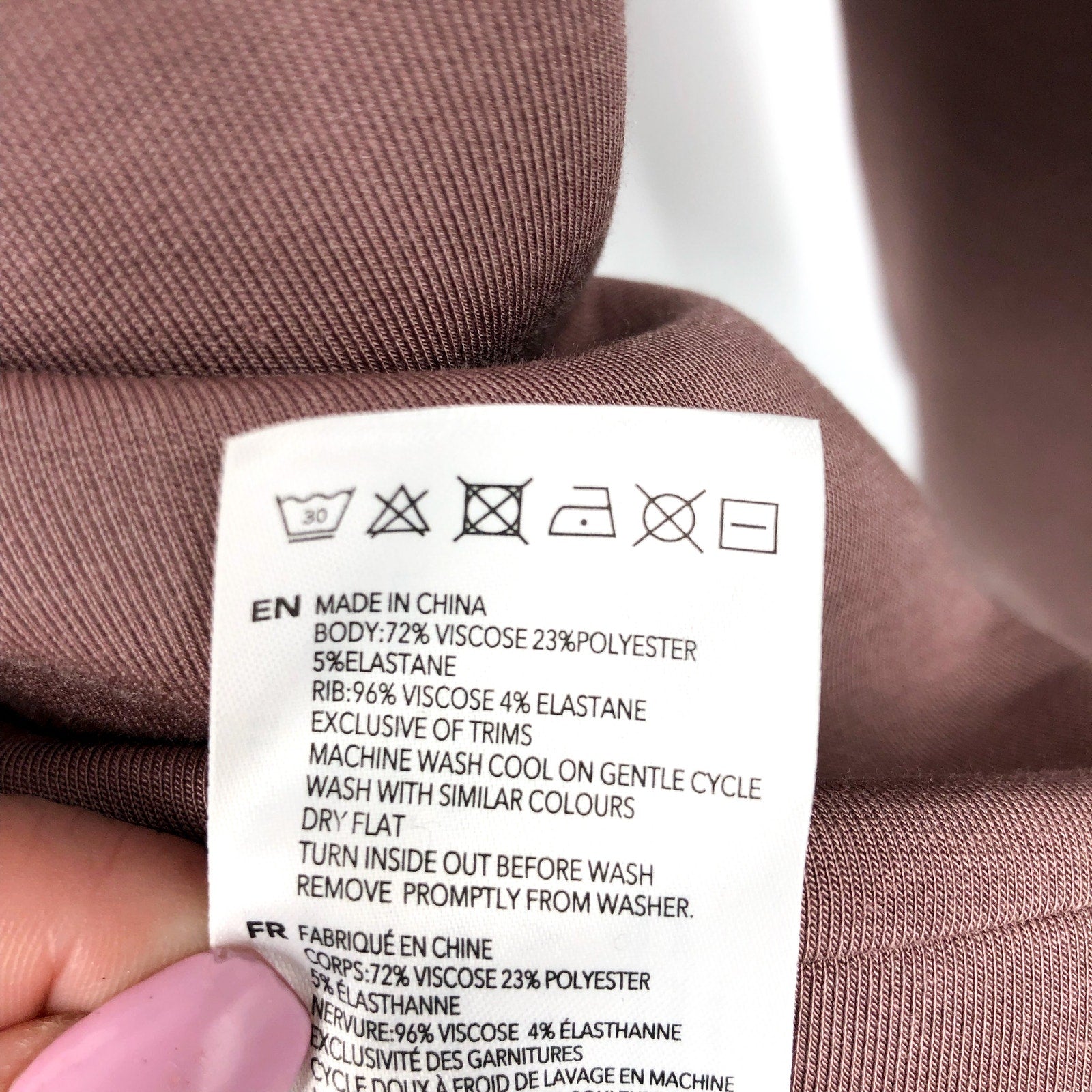 VARLEY Women's Betsy Sweat Shirt Medium Antler Taupe Long Sleeve Cowl Neck NWOT