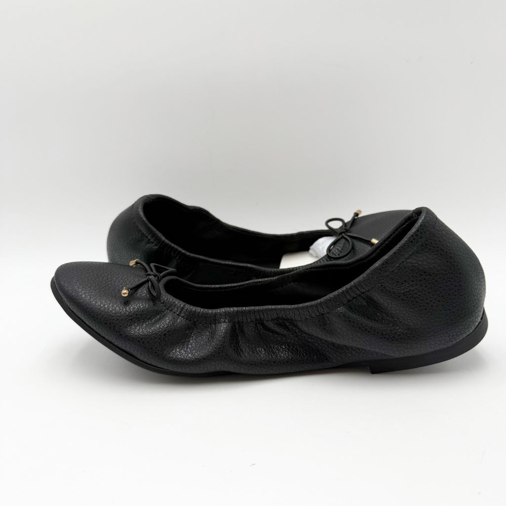 MIA Womens URI Ballet Flats Size 7.5 M Black Leather NWOB