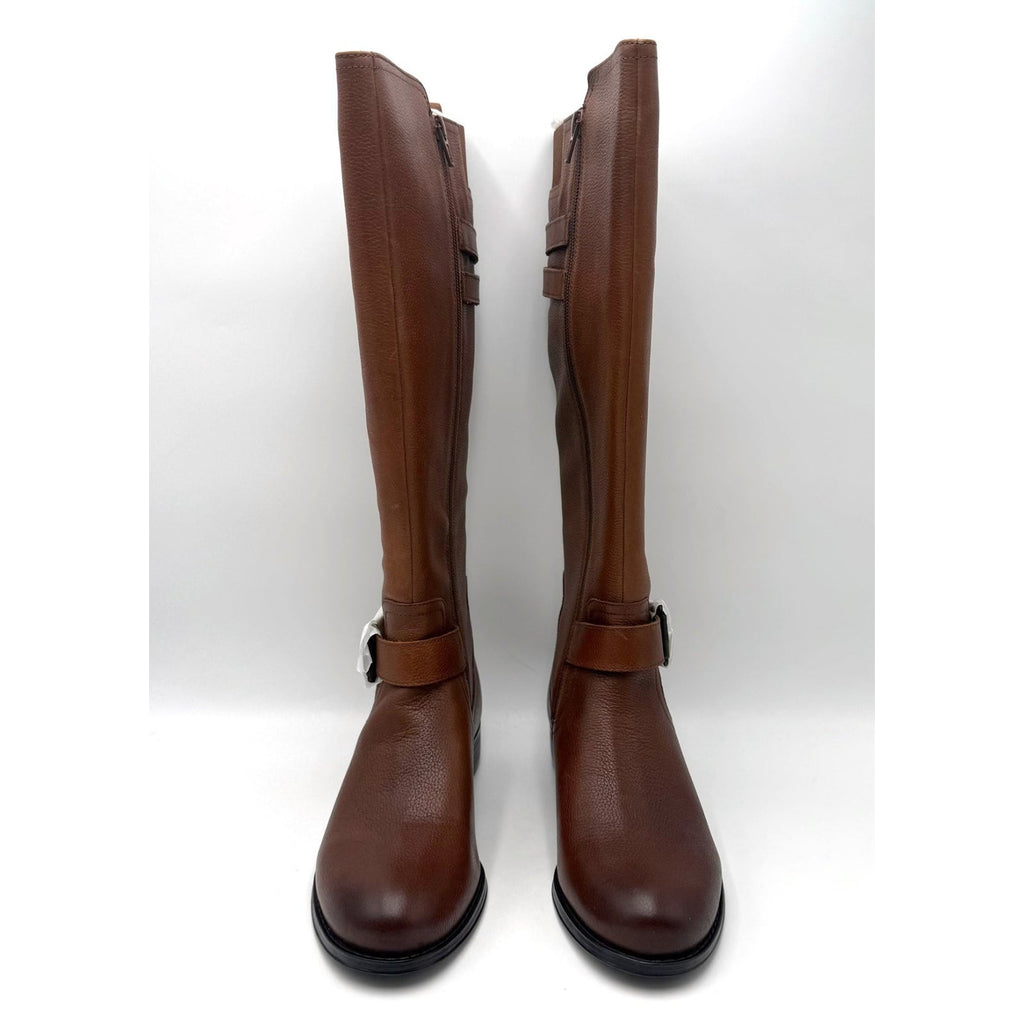 Naturalizer Womens Jessie Knee High Riding Boots Size 7 Wide Brown Cinnamon NIB