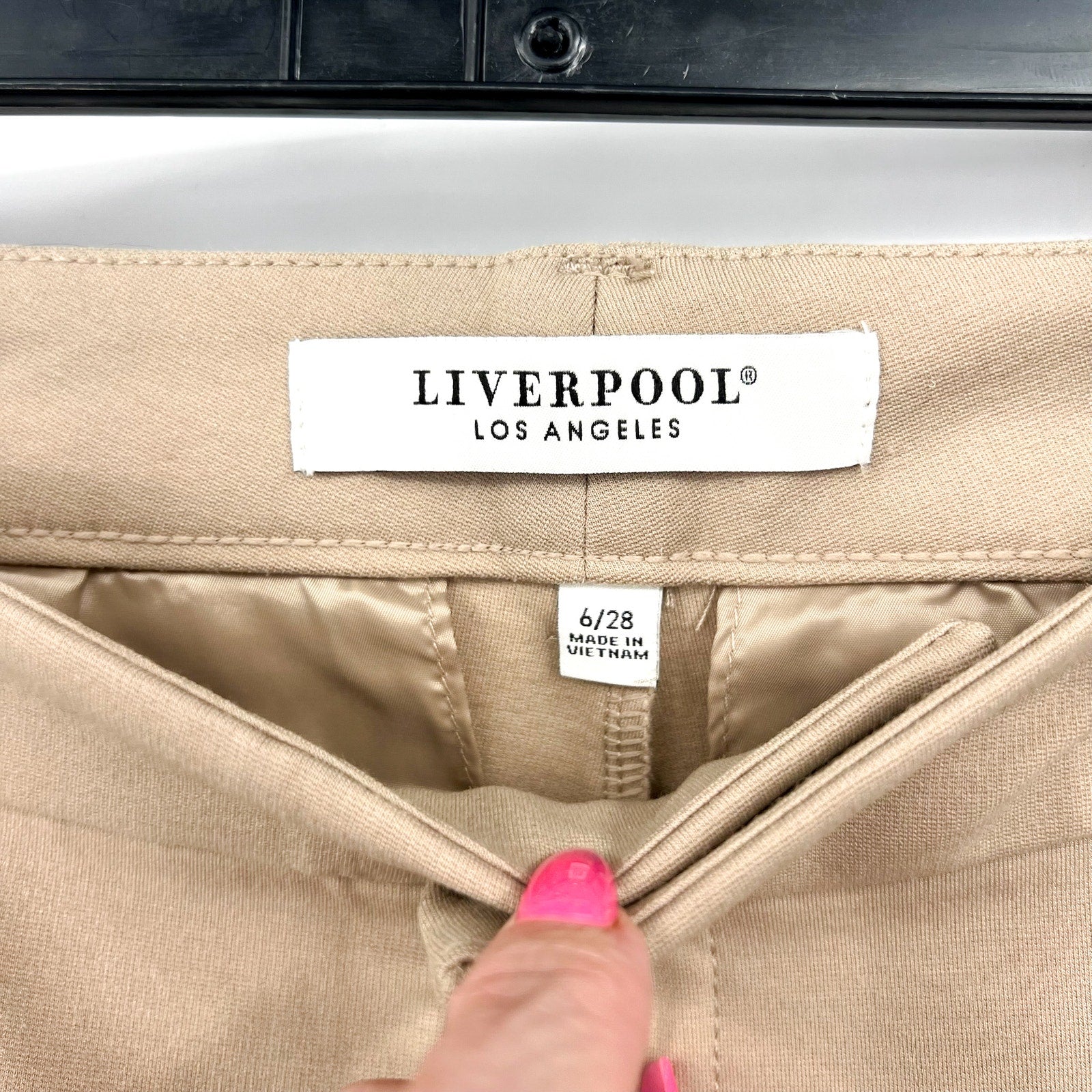 LIVERPOOL Women's Kelsey Knit Trouser Size 6 - 28 Biscuit Tan Super Stretch NWT