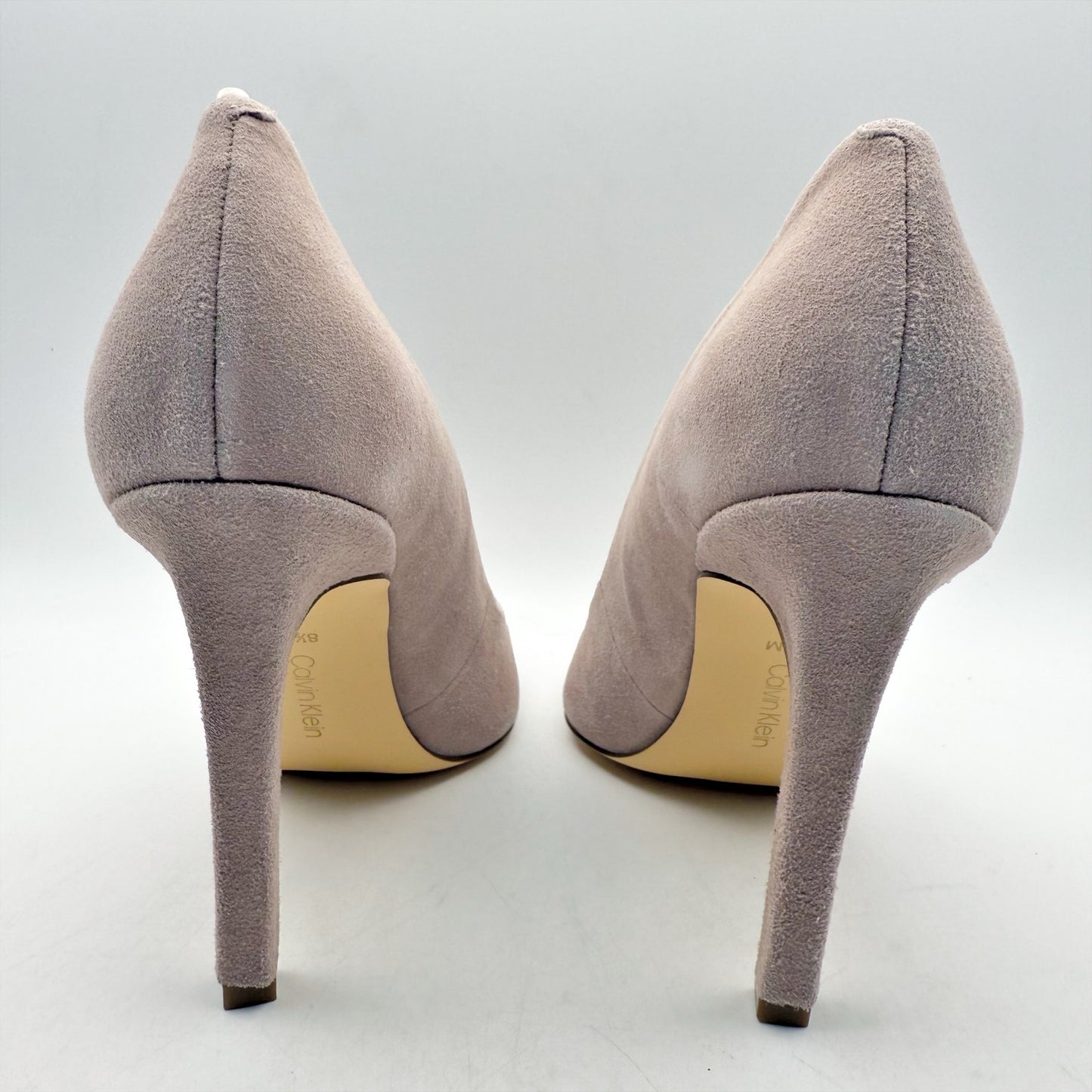 Calvin Klein Womens Brady High Heels Size 8.5 Pink Suede Pumps NIB