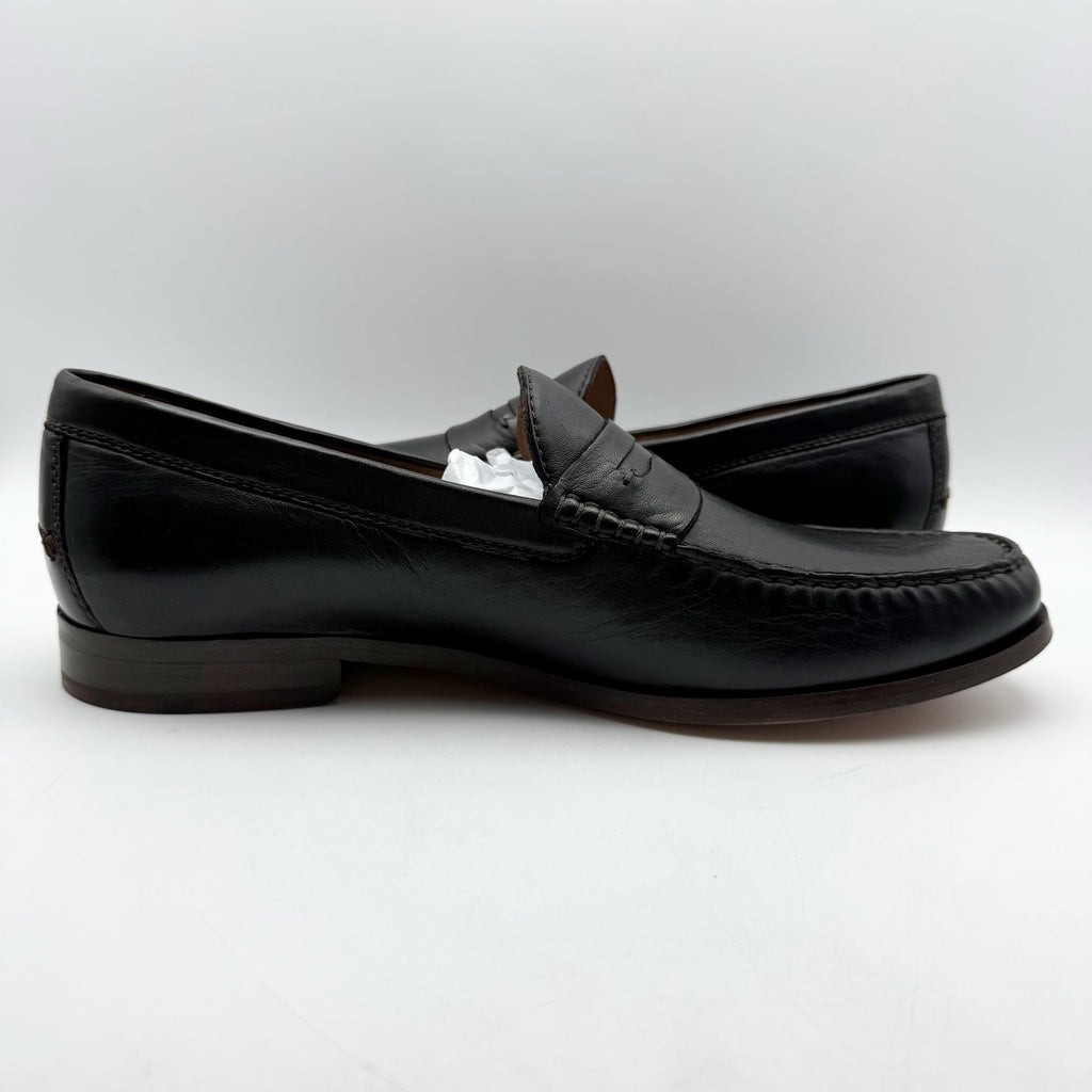 Johnston & Murphy Mens Baldwin Penny Loafers Size 13 M Black Leather NIB