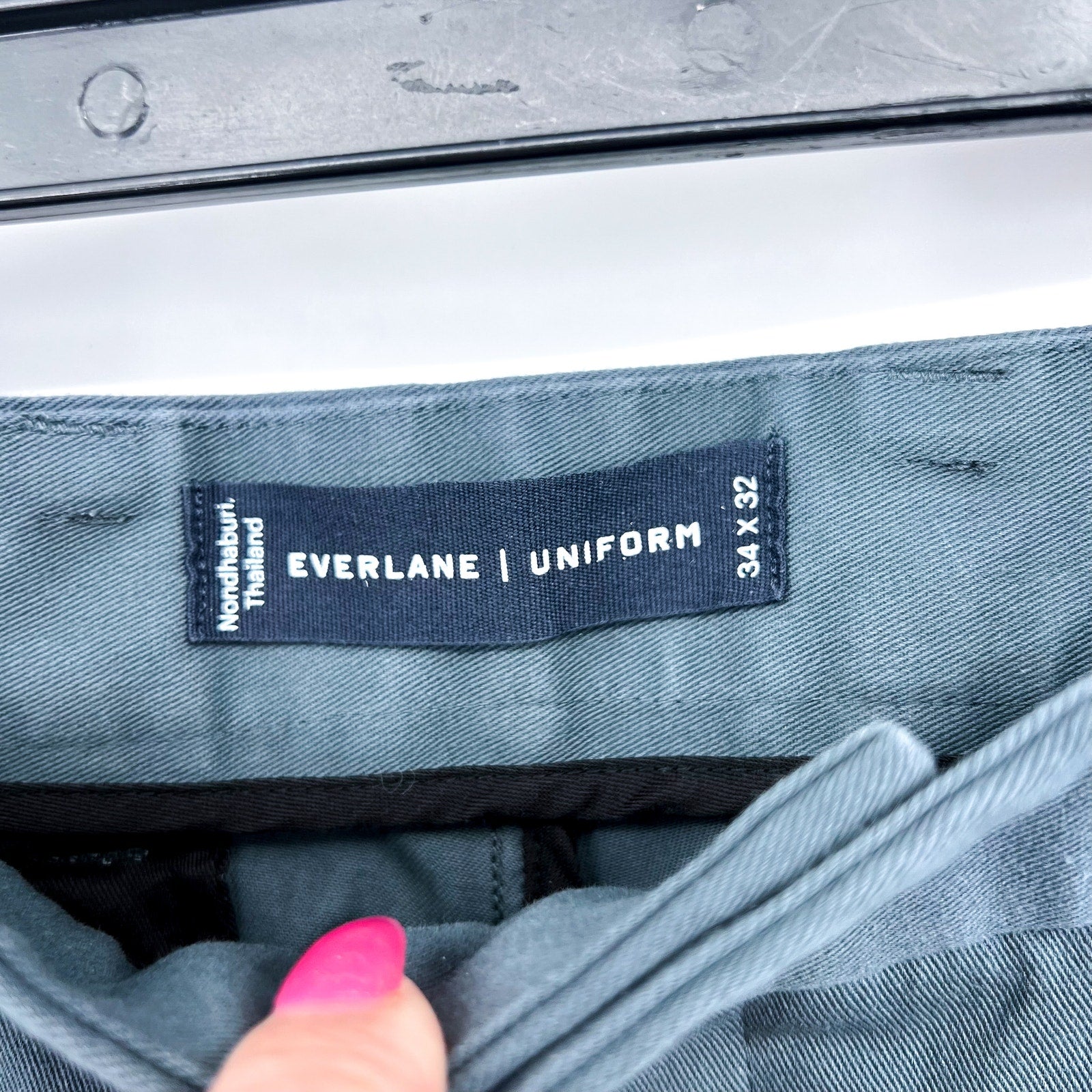 EVERLANE UNIFORM Men's The Performance Chino 34x32 Dark Slate Blue Pants NWT