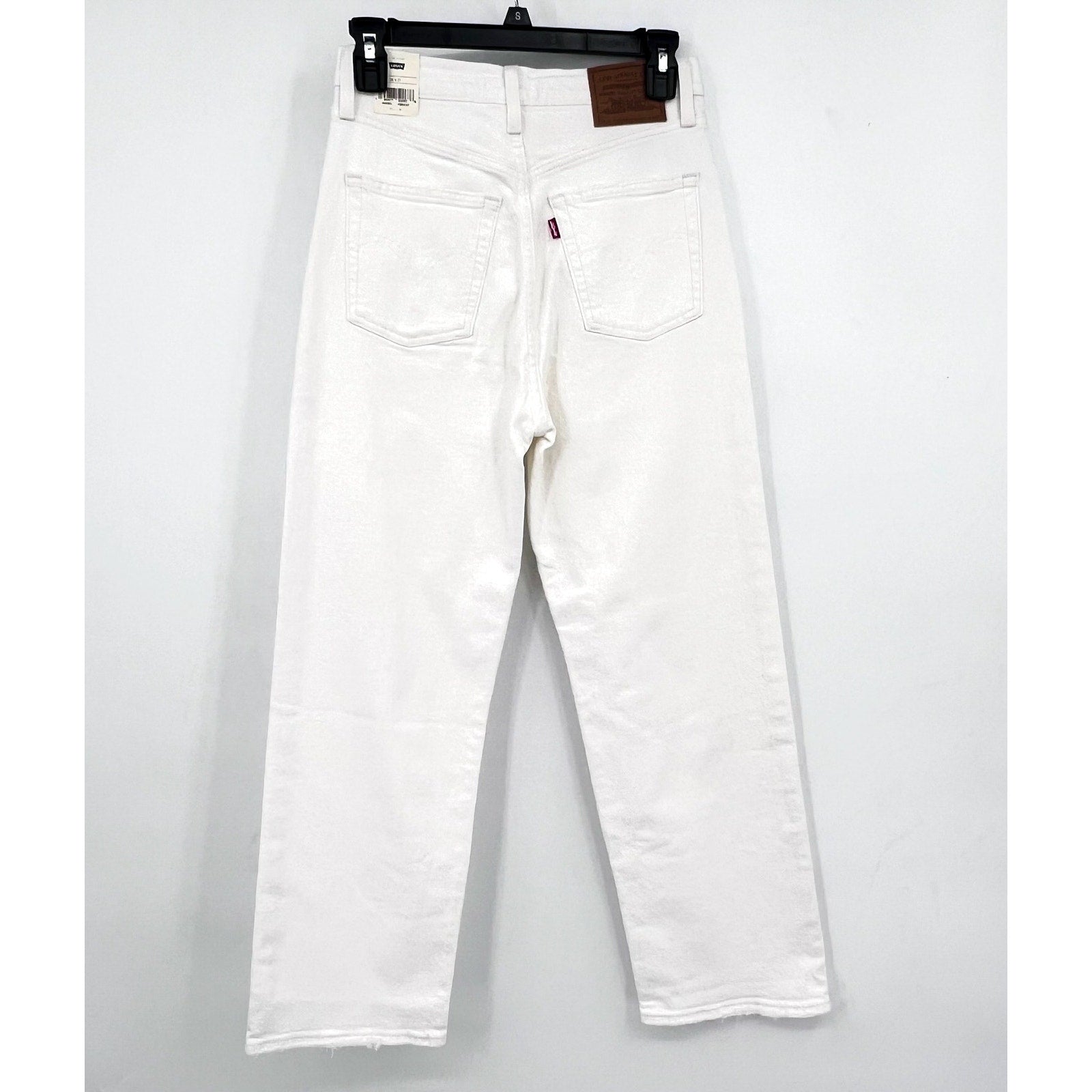 LEVI'S Women's Ribcage Straight Ankle Jeans 26x27 US 2 Cloud White 726930076 NWT