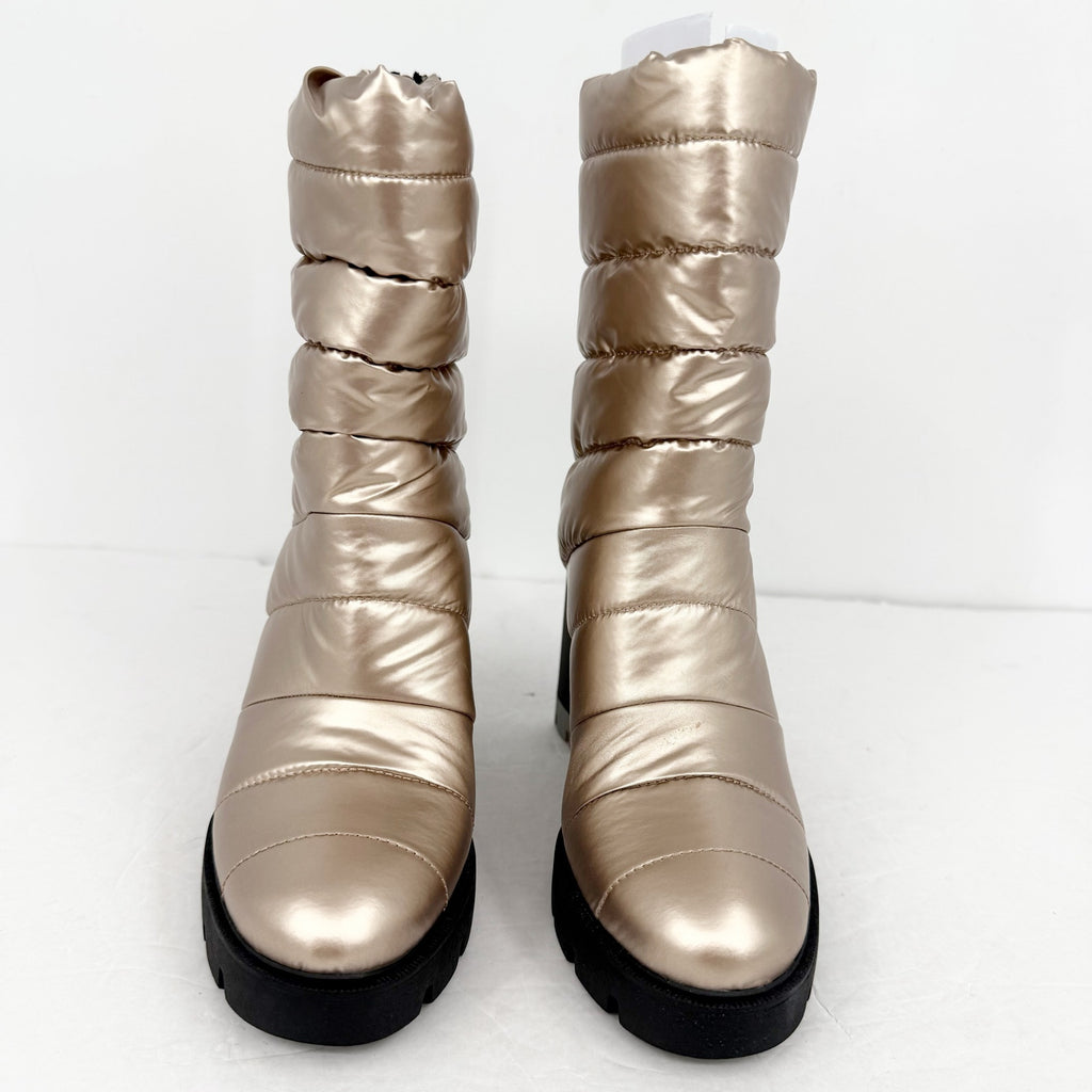 Naturalizer Think Robyn Womens Crosswalk Boots Size 6 Cashmere Gold Puff NIB