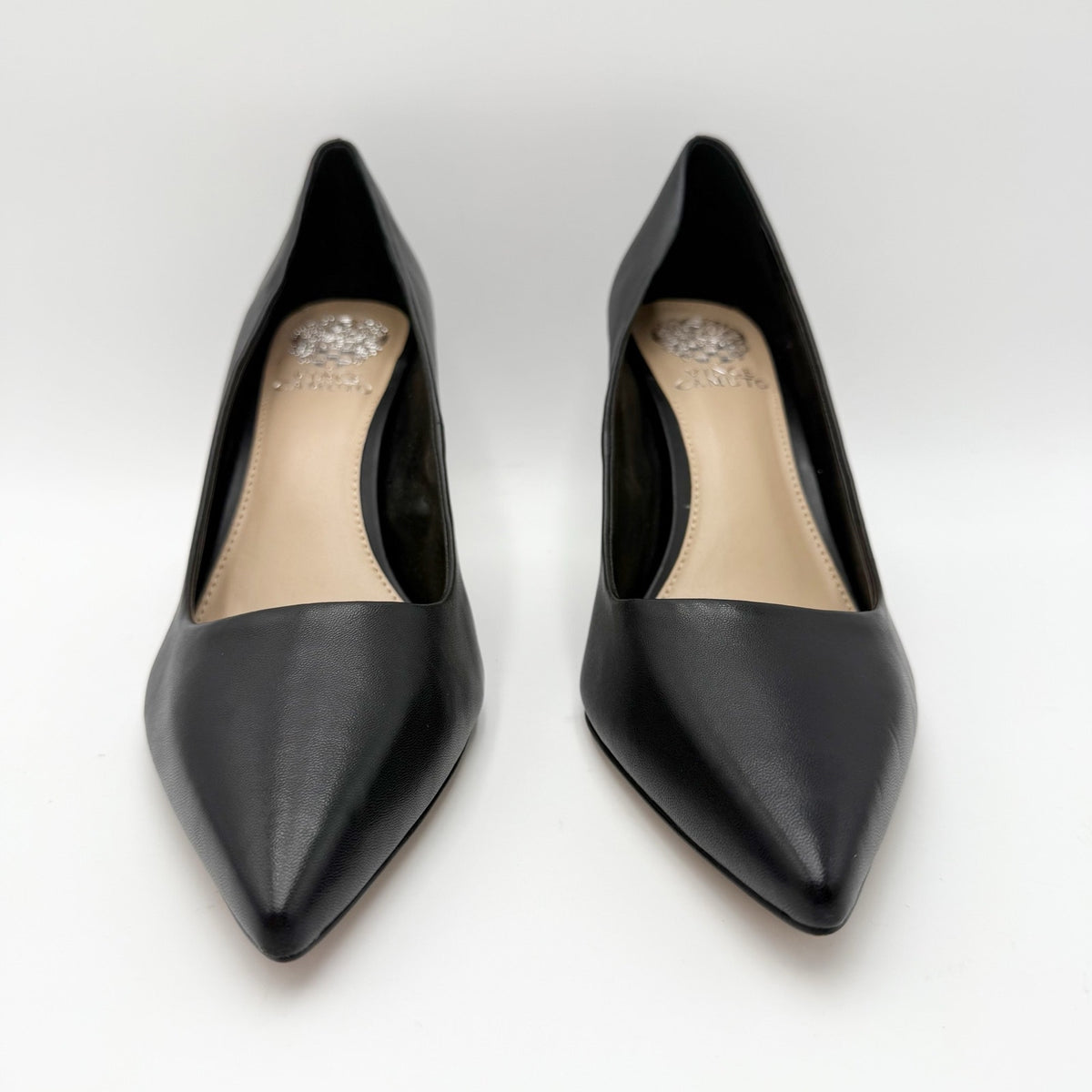 Vince Camuto Womens Retsie Pointed Toe Pumps Size 10 M Black Leather NIB