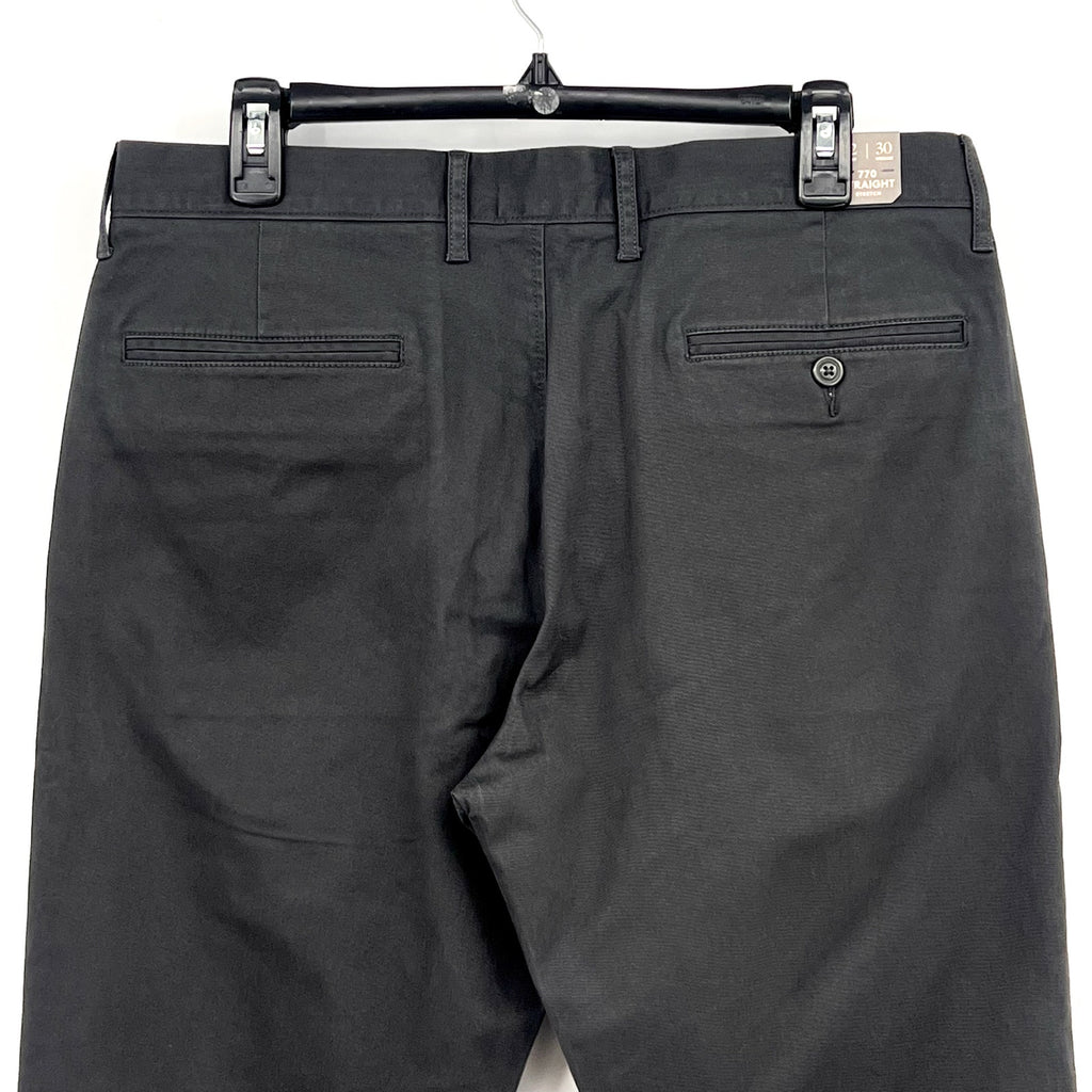 J.CREW Mens 770 Straight-fit Chino Pants 32x30 Onyx Grey Stretch AR886 NWT