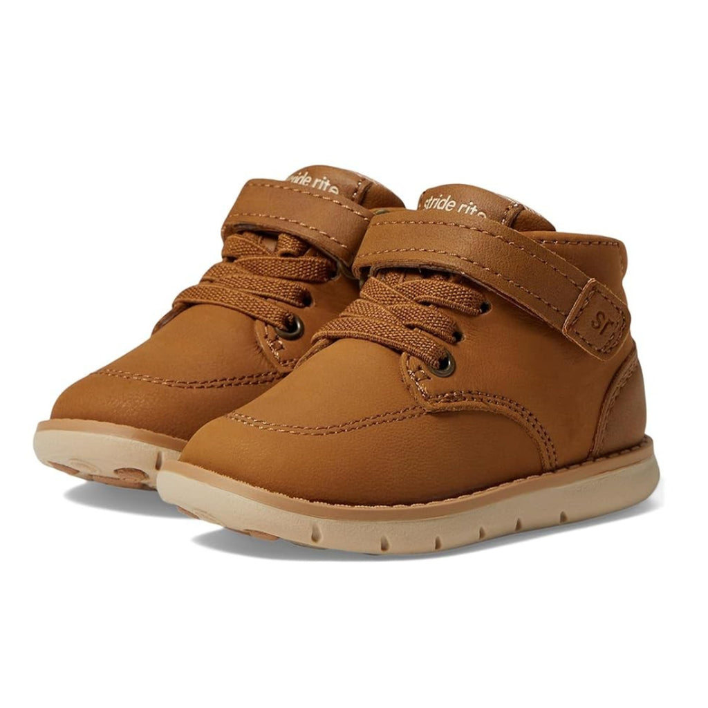 Stride Rite SRT Quinn Hazel Boy Boots Size 5 Brown Kids Shoes NIB