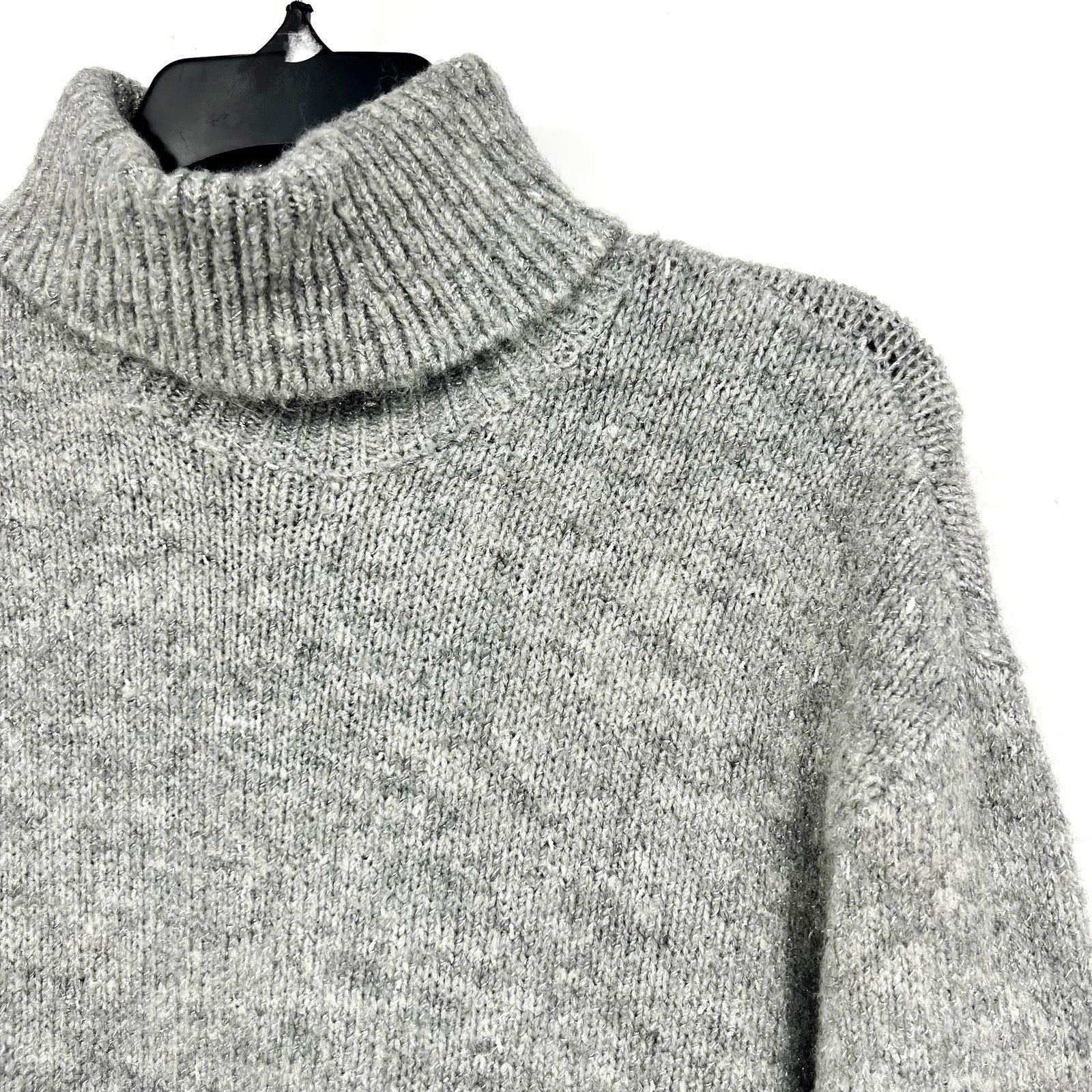 STEVE MADDEN Women's Abbie Sweater Dress Medium Heather Grey Turtleneck NWT