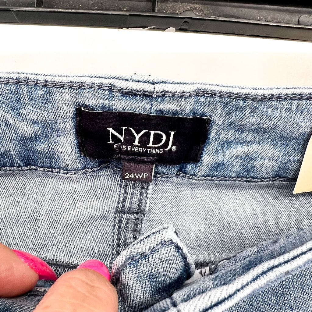 NYDJ Womens Margot Girlfriend Jeans Size 24W PETITE Kingston Blue NWT