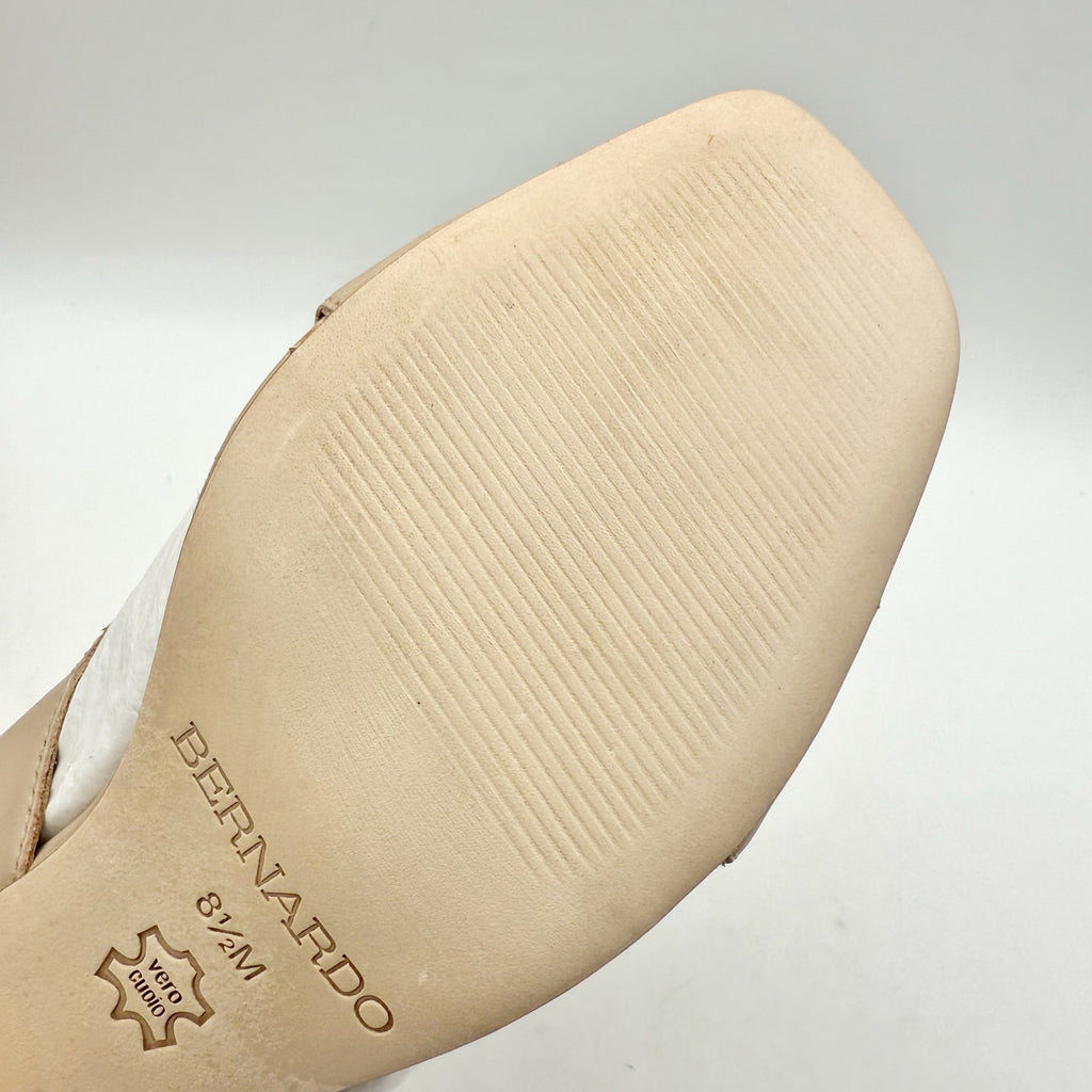 Bernardo Footwear Womens Bedford Heels Size 8.5 M Blush Nude Leather NIB