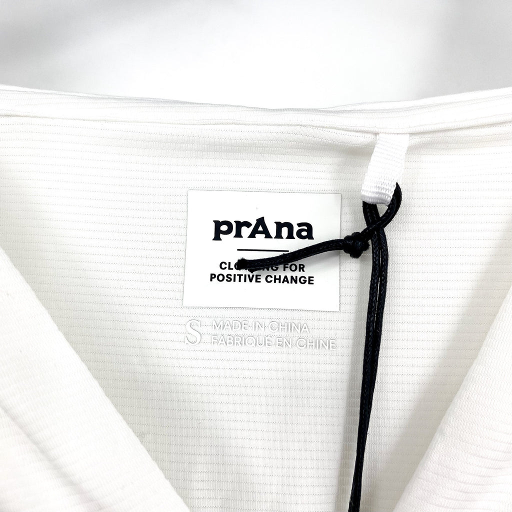 PRANA Women's Mantra Bay Tunic Cover Up Small White Long Sleeve Hooded NWT