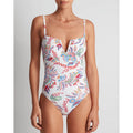LAUREN RALPH LAUREN Fleurette One Piece Swimsuit Size 10 White Pink Floral NWT