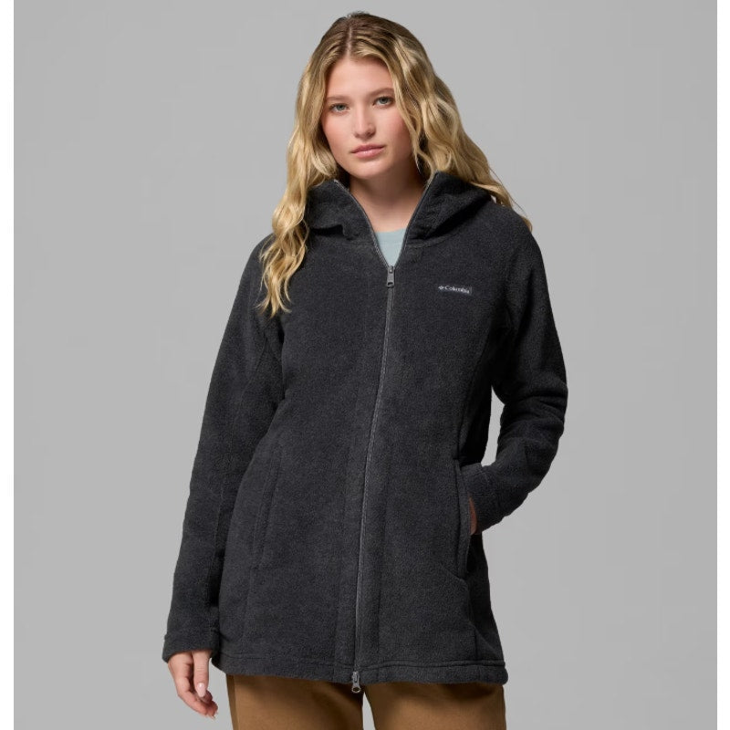 COLUMBIA Womens Benton Springs II Hoodie Jacket Small Dark Gray Full Zip NWOT