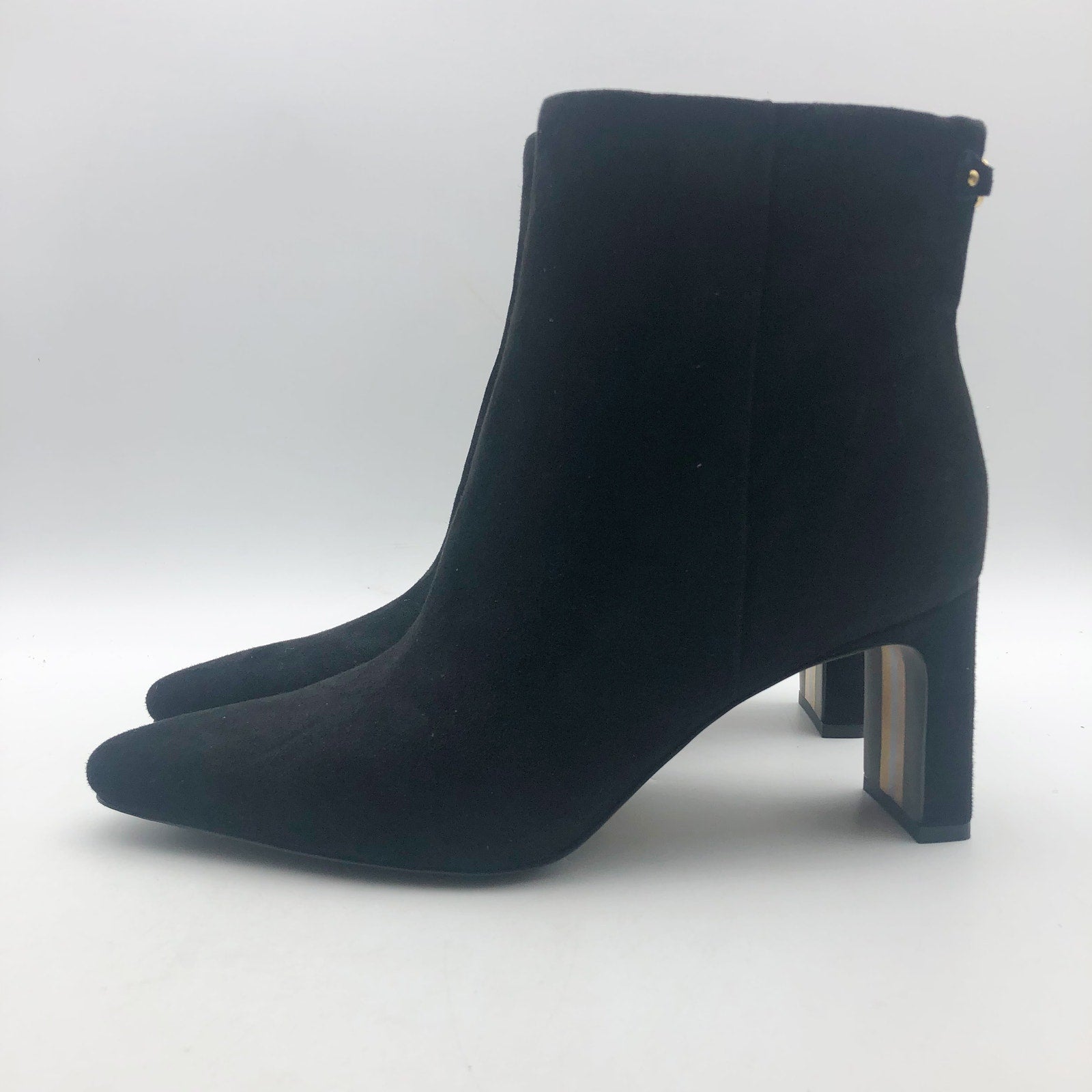Sam Edelman Womens Saige Ankle Boots US 8  M EU 38.5 Black Suede Heels NIB
