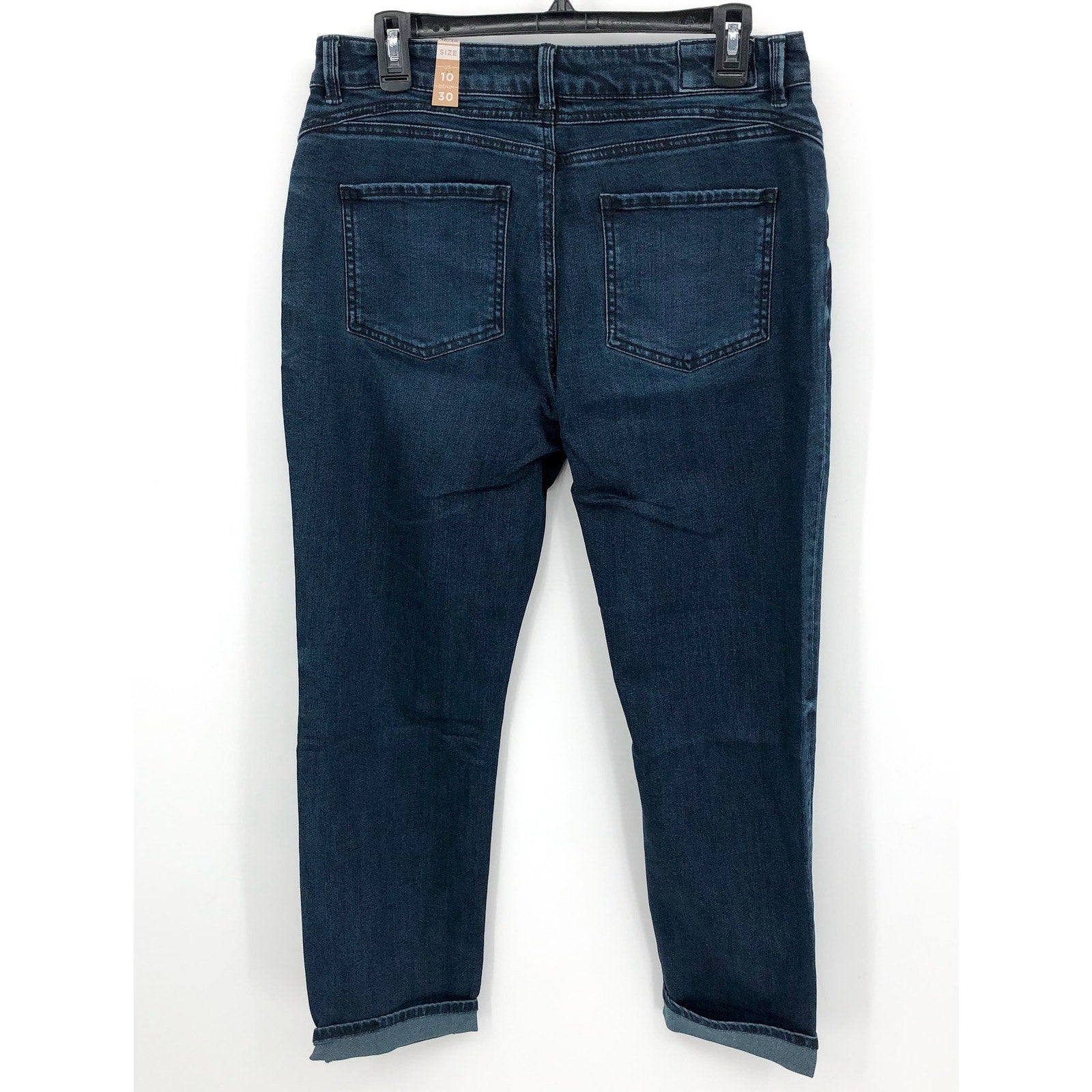 PRANA Womens Buxton Boyfriend Jeans Size 10 30x27 Deep Blue Stretch Mid-Rise NWT