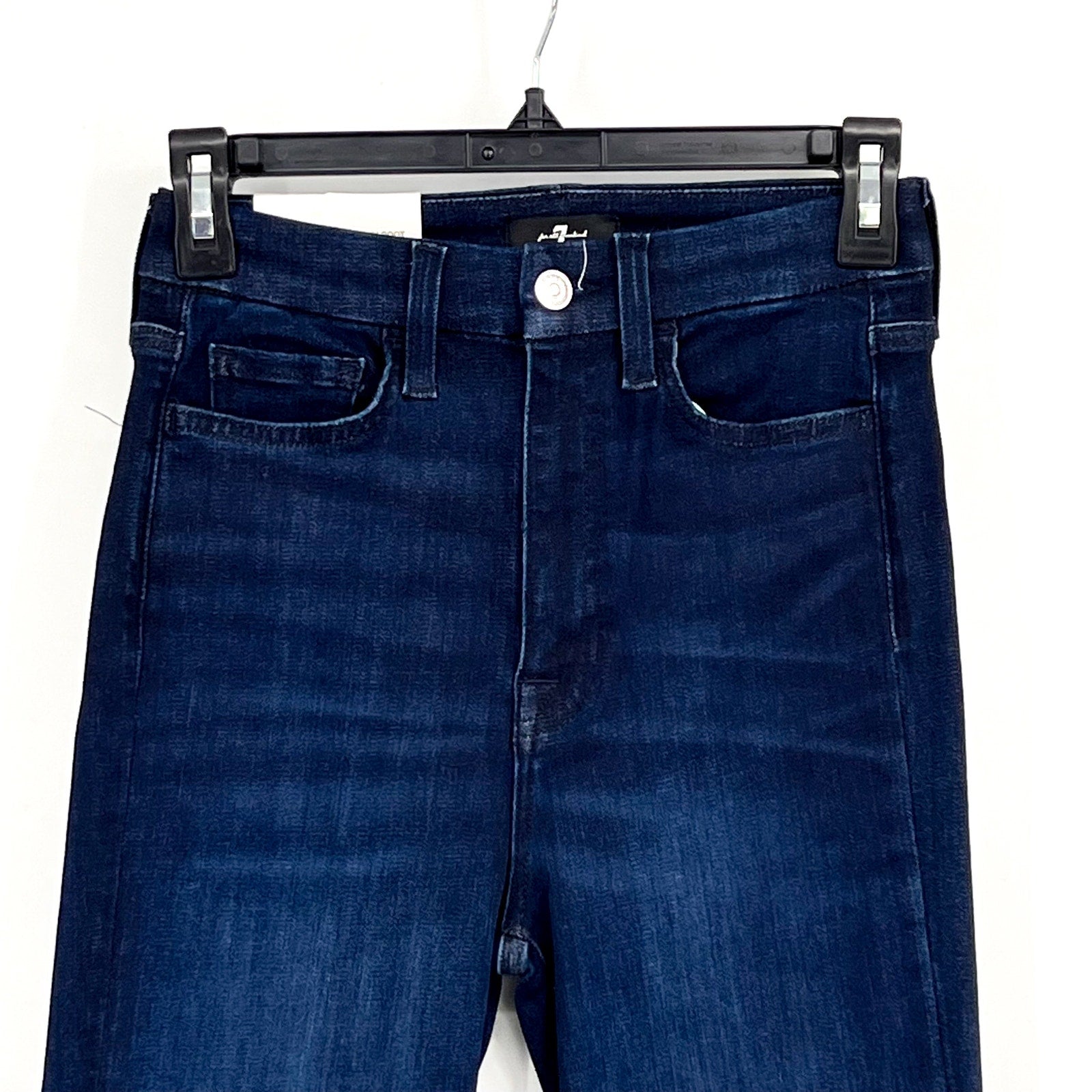 7 FOR ALL MANKIND Skinny Bootcut Jeans Size 26 US 2 Dark Blue Ultra High NWT