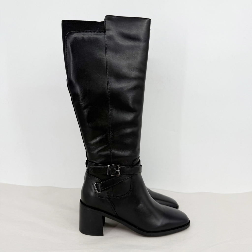 Easy Spirit Womens Noma Knee High Boots US 7 M Black Leather NIB