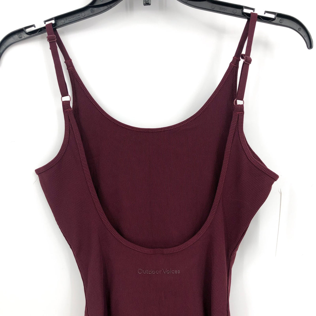 OUTDOOR VOICES Womens Leotard Bodysuit XS Shiraz Red SuperForm Rib Tank NWT