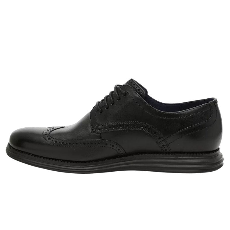 Cole Haan Mens Original Grand Wing Tip Oxford Shoes US 11 M Black Leather NWOB