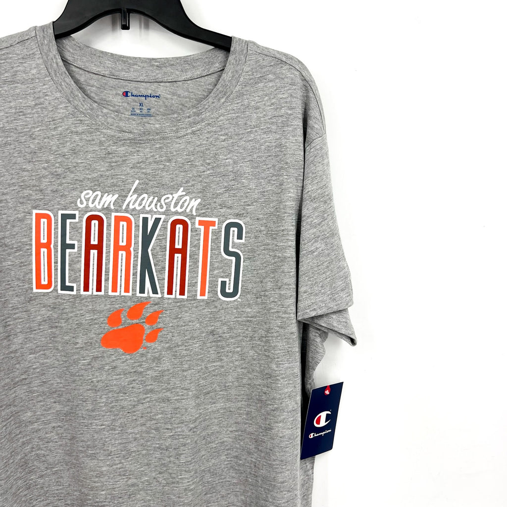 CHAMPION Womens Sam Houston State Bearkats Core T-Shirt XL Gray Short Sleeve NWT
