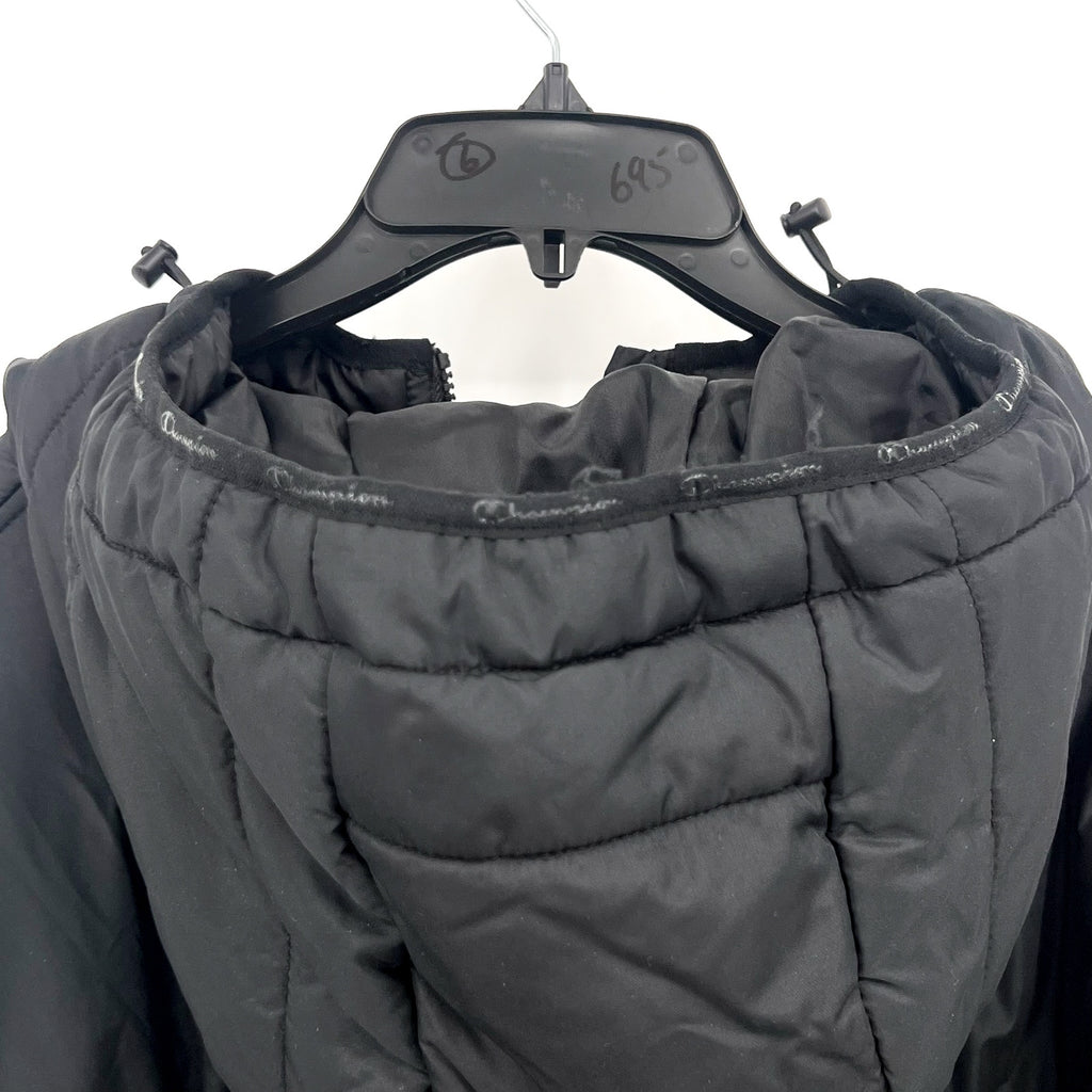 CHAMPION Men's Down Hooded Winter Jacket 2XL Plus Black Water Resistant NWT