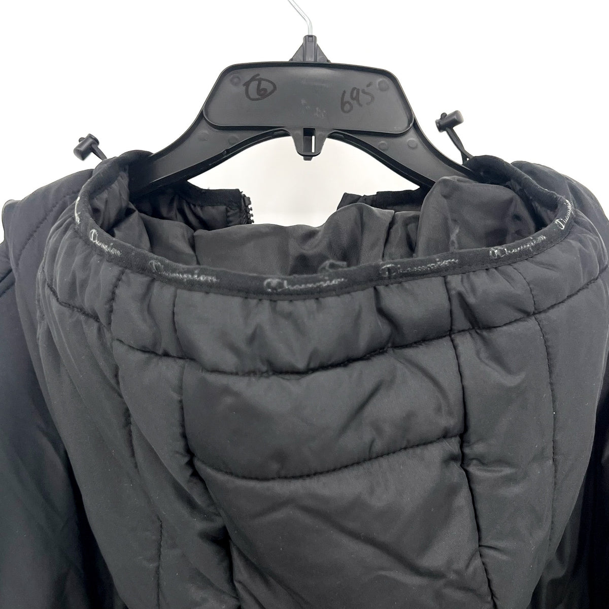CHAMPION Men's Down Hooded Winter Jacket 2XL Plus Black Water Resistant NWT