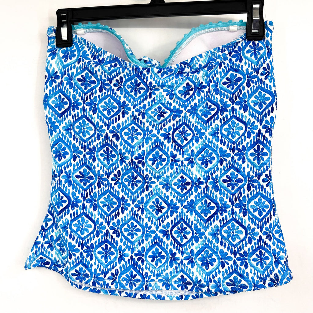 TOMMY BAHAMA Shell Beach Bandini Top Bikini Bottom Medium Blue Island Cays NWT