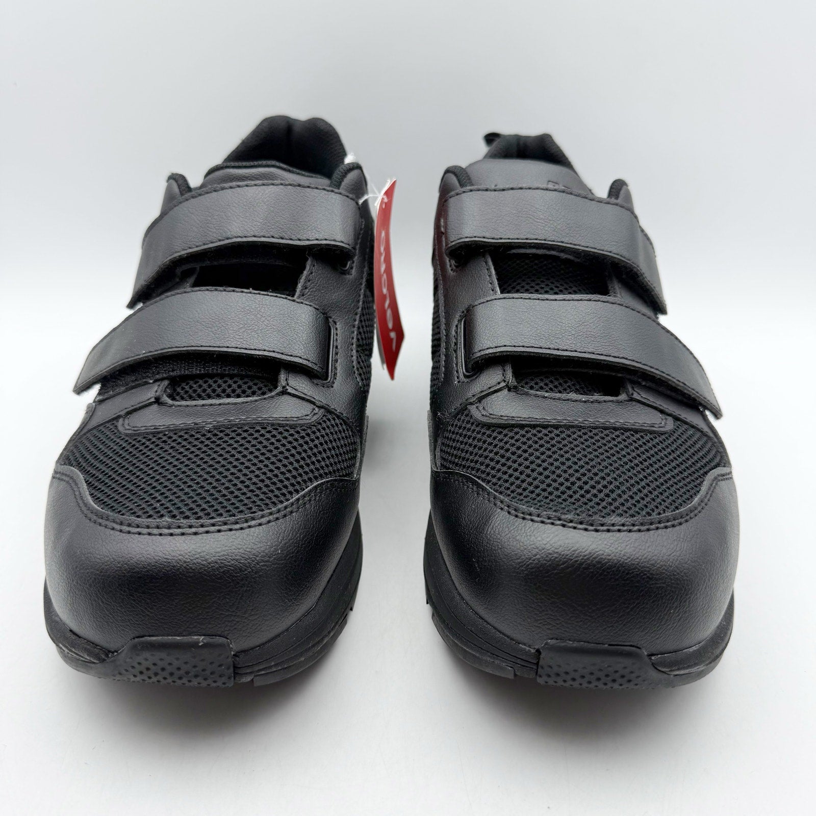 Drew Mens Contest Sneakers US 9.5 WIDE Black Fabric Hook and Loop SR NWOB