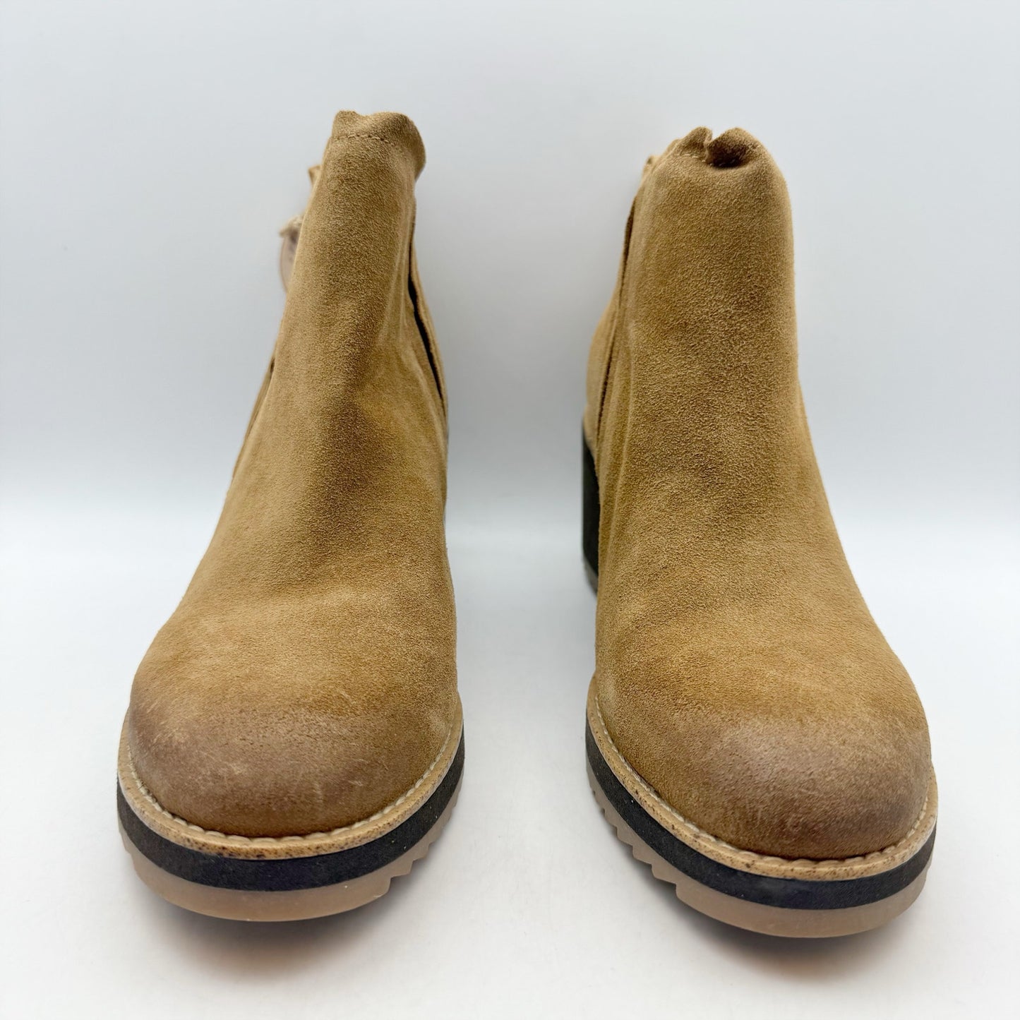 Sofft Womens Emeree Boots US 10 EU 41 Brown Suede Leather Wedge Heel NWOB