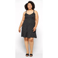 NINE BRITTON Women's Lizzy Brushed Knit Dress 2X Black White Print STITCHFIX NWT