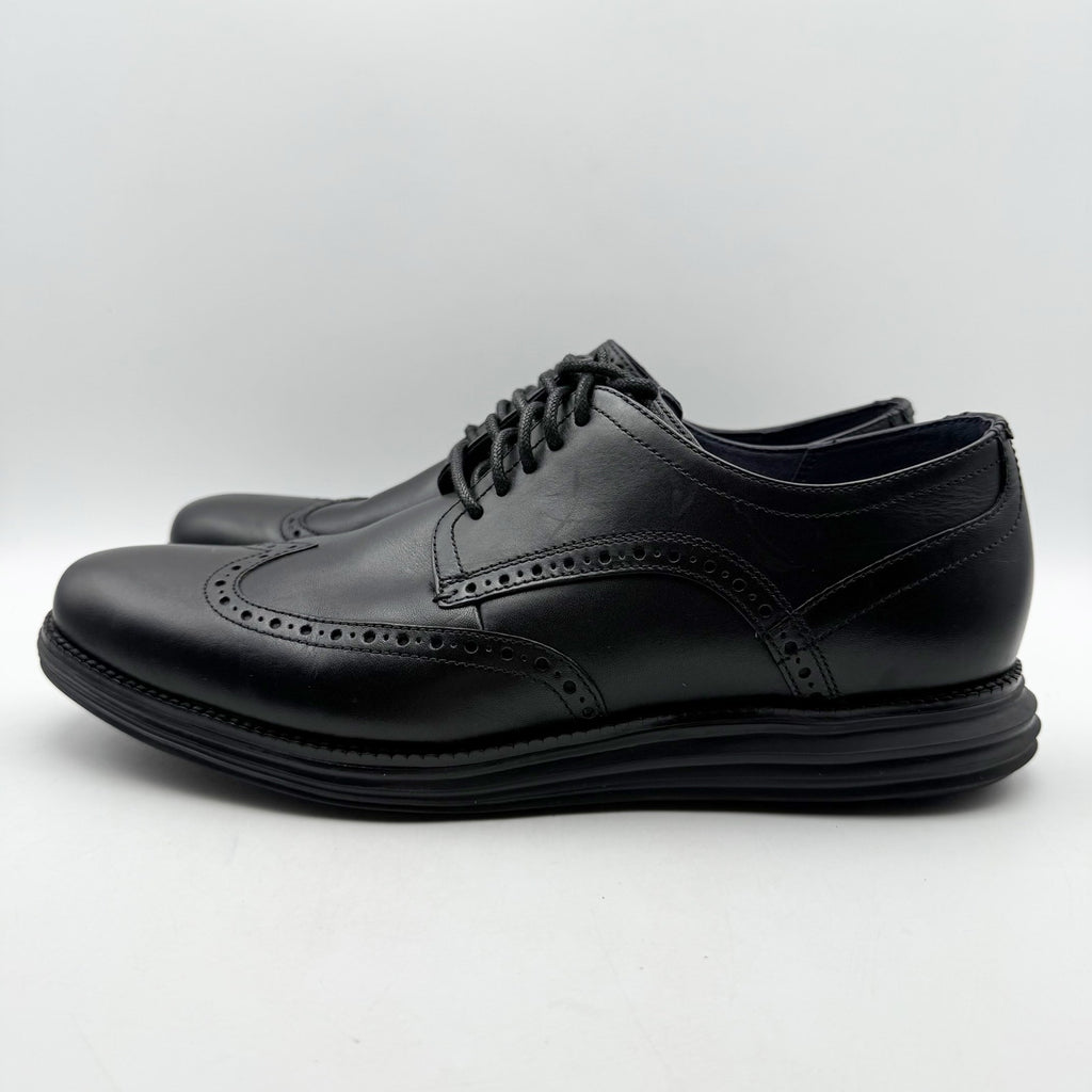 Cole Haan Mens Original Grand Wing Tip Oxford Shoes SIZE 11 M Black Leather NWOB